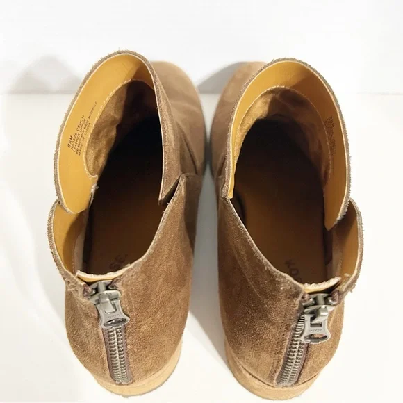 Kork-Ease Suede Ankle Booties Women’s 9.5 Brown Chelsea Slip-On With Back Zip - Picture 6 of 11